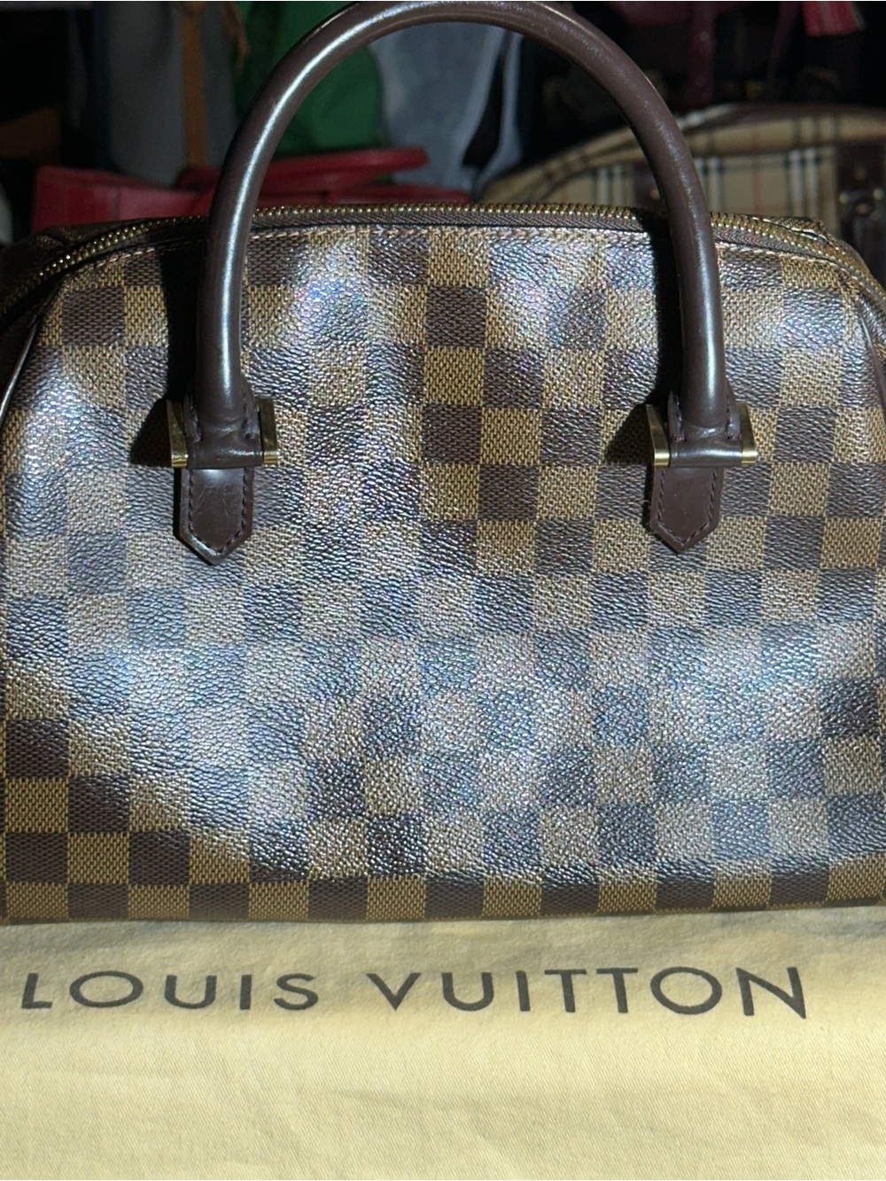 Louis Vuitton Brown Damier Ribera Dome Satchel - Picture 4 of 6